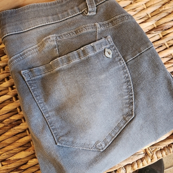 DEMOCRACY GRAY STRETCH MID RISE DENIM "AB-SOLUTION" JEAN SIZE 10 EUC - Picture 4 of 7